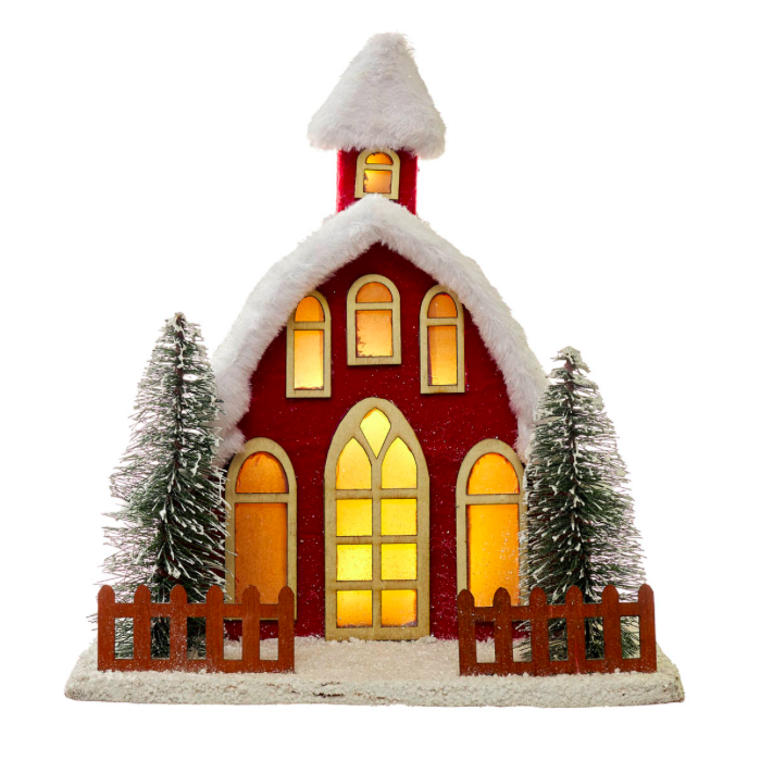 Figura de Natal - Casa com LEDs