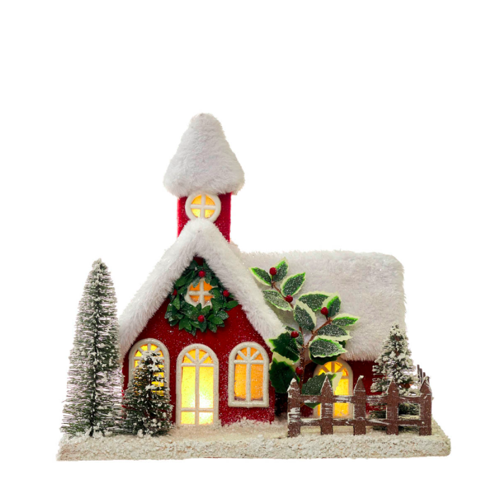 Figura de Natal - Casa com LEDs
