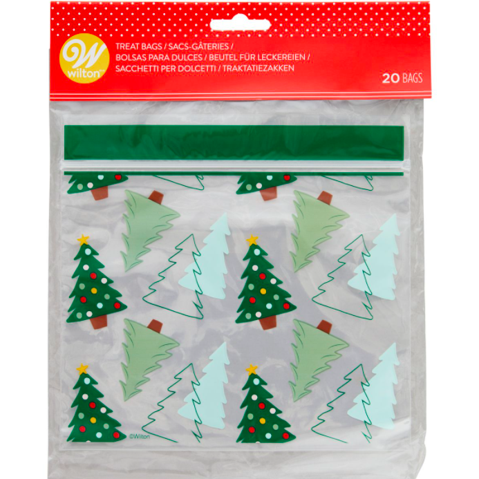 20 Sacos com Fecho Árvores de Natal