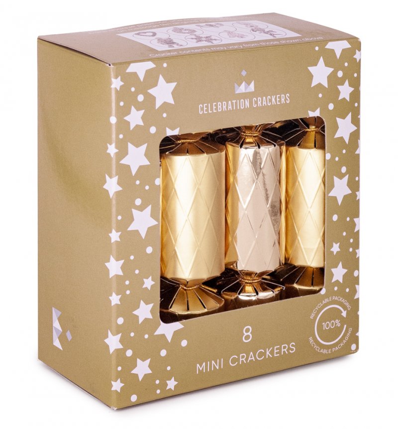 8 Crackers Mini Gold Diamond