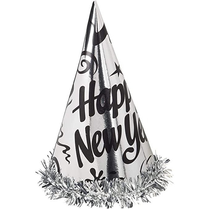 Chapéu Prata Happy New Year
