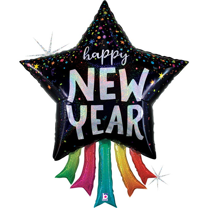 Balão Estrela Happy New Year