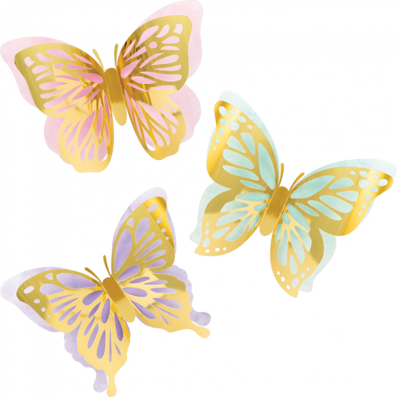 3 Borboletas Decorativas para Parede 3 Borboletas Decorativas para Parede