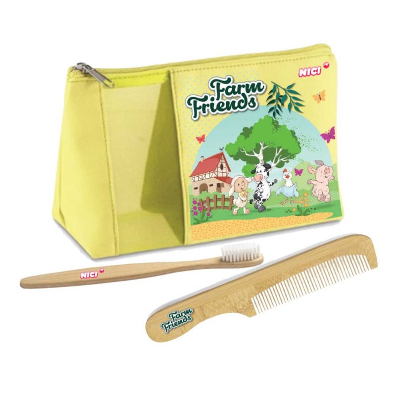 NICI Farm Friends - Bolsa de Cosmética com Escova de Dentes e Pente