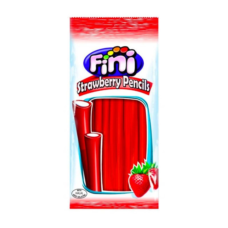 FINI 90G Tubos Recheados Morango FINI 90G Tubos Recheados Morango