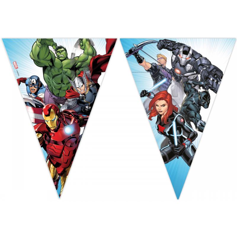 Bandeirolas Papel Avengers 