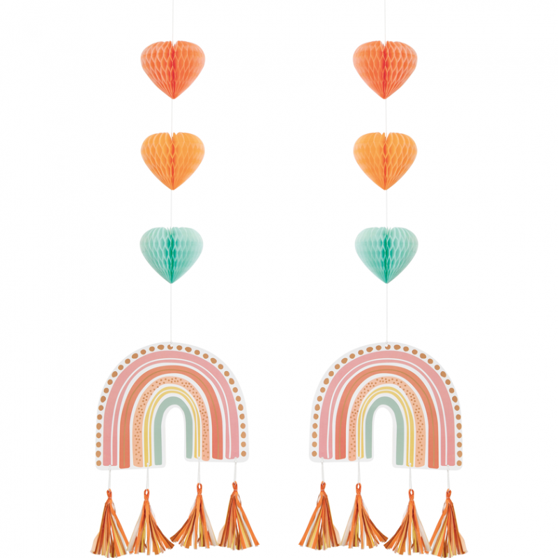 Decorações de Pendurar Arco-Íris Boho