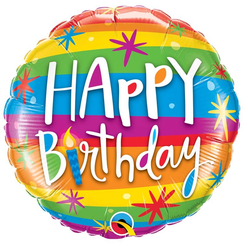 Balão Happy Birthday Arco-Íris