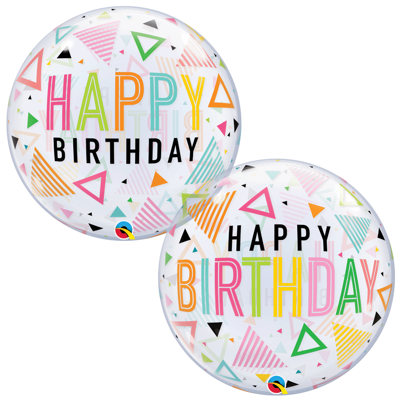 Balão Bubble Happy Birthday