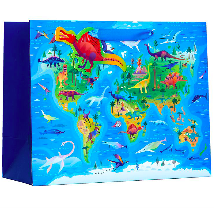 Saco Grande Mapa Dinossauros