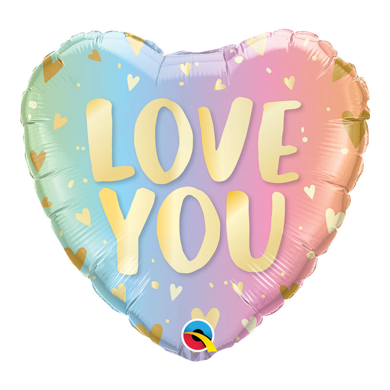 Balão Coração Love You Pastel