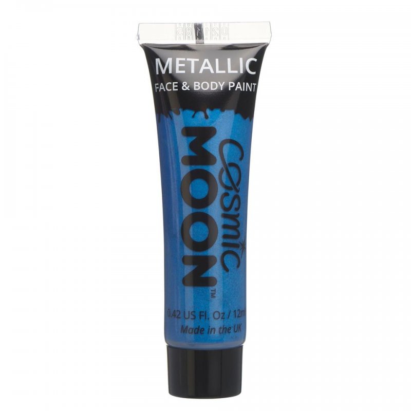 Pintura Facial 12ml Metalizada Azul