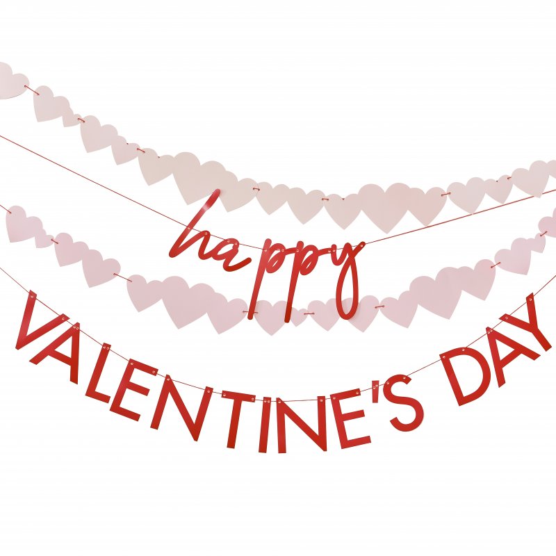 Faixa Decorativa Happy Valentines Day