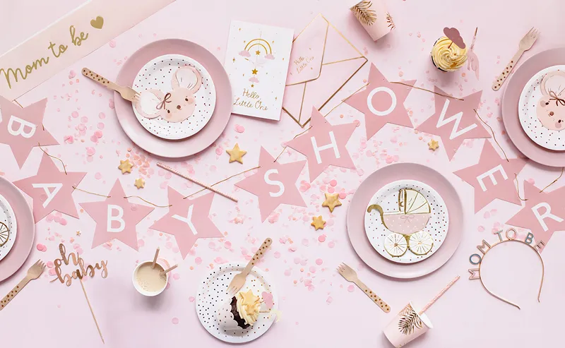 Faixa Baby Shower Estrelas Rosa Faixa Baby Shower Estrelas Rosa