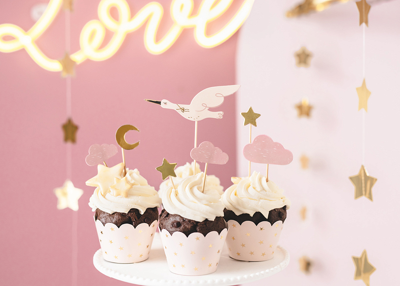 Picks para Cupcake Cegonha Picks para Cupcake Cegonha