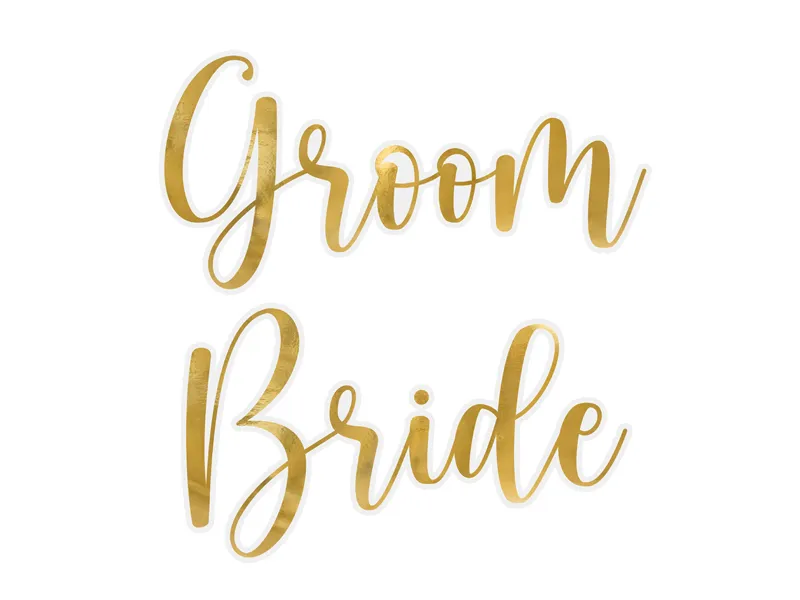 Autocolantes para Copo Bride e Groom