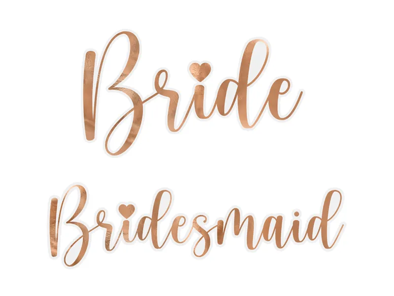 Autocolantes para Copo Bride e Bridesmaid