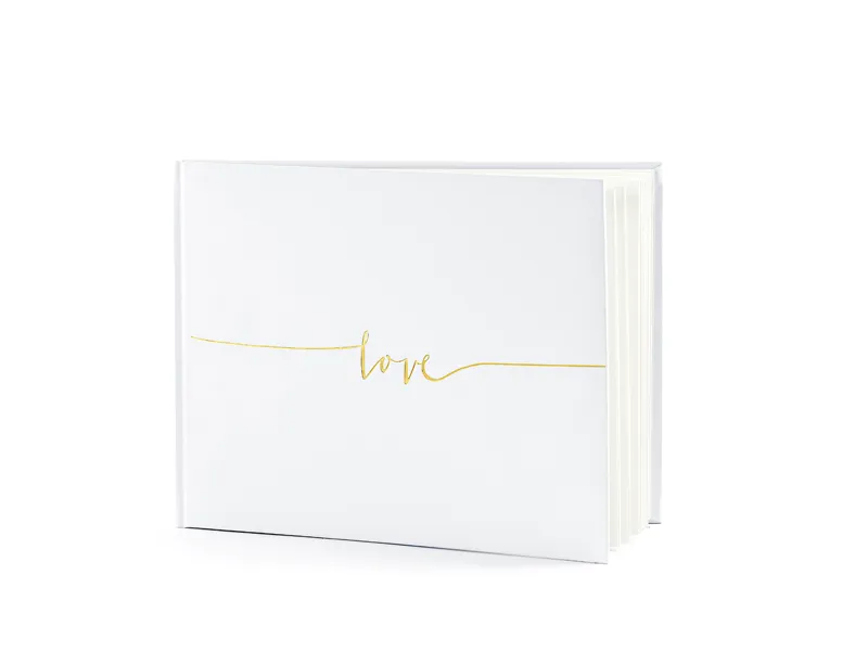 Guest Book Love Dourado