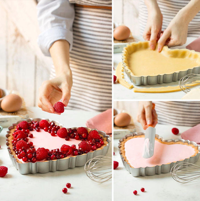 Forma de Tarte Fundo Amovível Coração