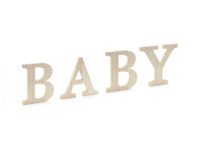 Letras BABY em Madeira