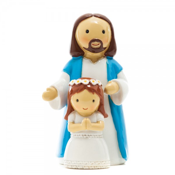 Figura Comunhão Menina com Jesus
