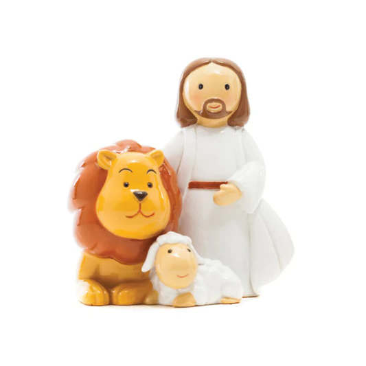Figura Jesus, Leão e Cordeiro Figura Jesus, Leão e Cordeiro