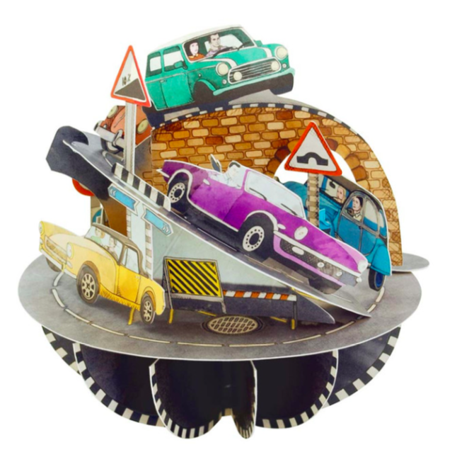 Postal 3D Pirouette - Carros