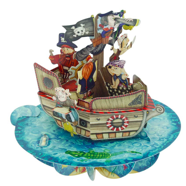 Postal 3D Pirouette - Piratas