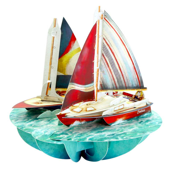 Postal 3D Pirouette - Barcos