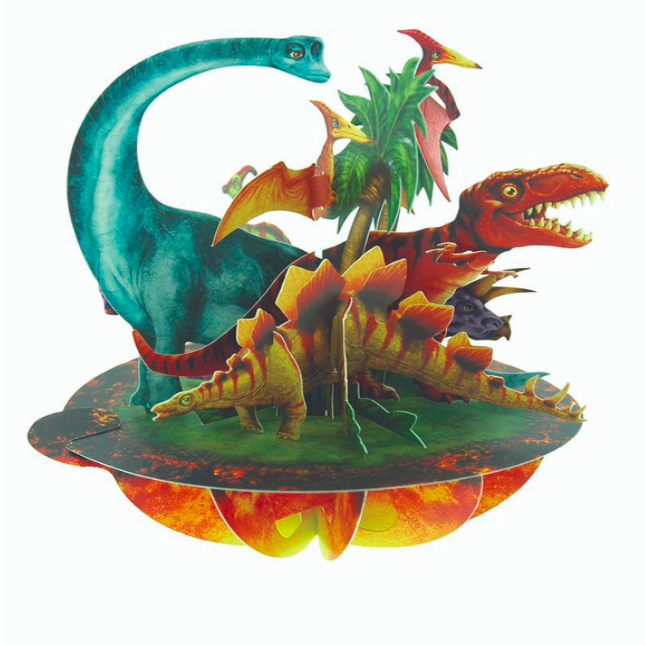 Postal 3D Pirouette - Dinossauros