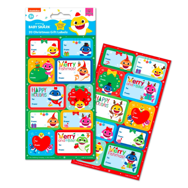 Etiquetas Autocolantes para Presente Baby Shark