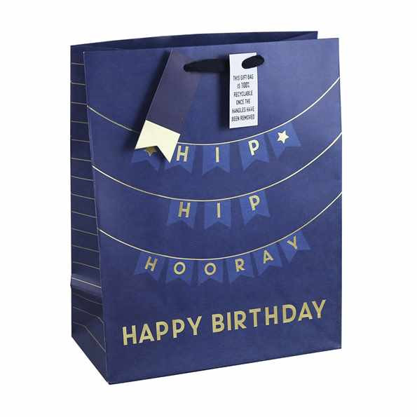 Saco M Happy Birthday Azul