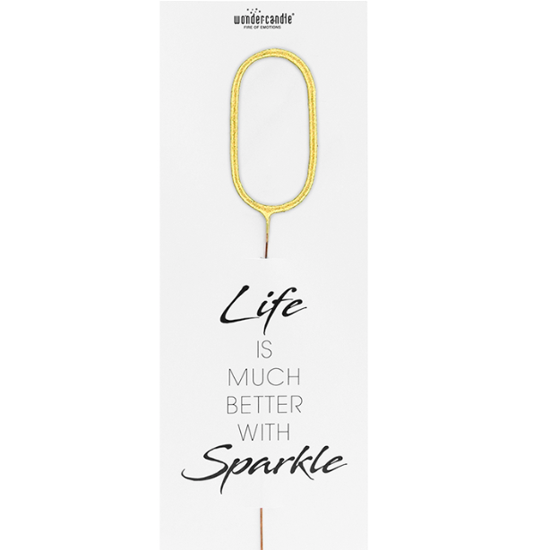 Sparkler Gigante Dourado Número 0