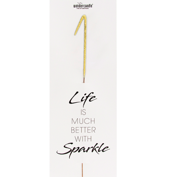 Sparkler Gigante Dourado Número 1