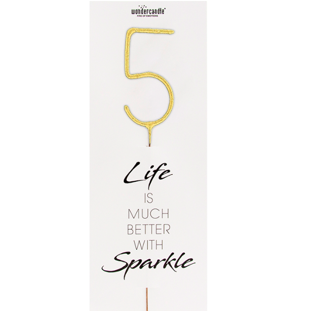 Sparkler Gigante Dourado Número 5