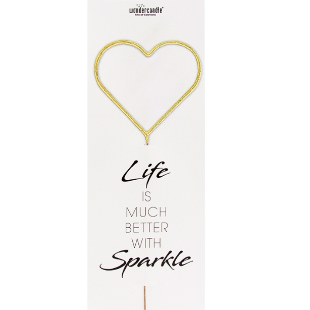 Sparkler Gigante Dourado Coração