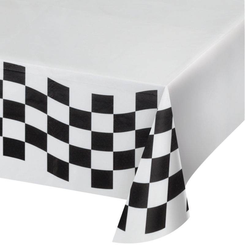 Toalha de Mesa Xadrez Branco e Preto