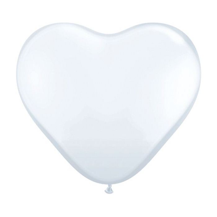 Unidade Balão Coração Pequeno Branco