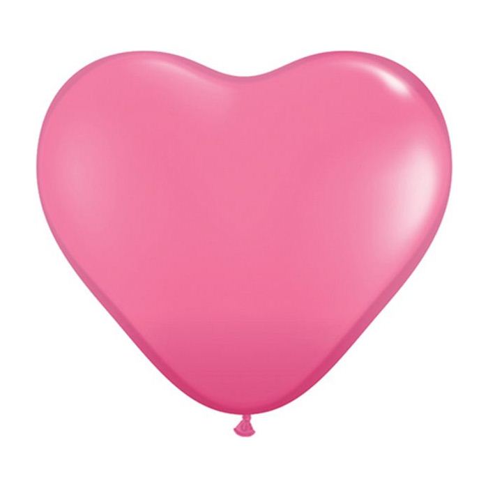 Unidade Balão Coração Pequeno Rosa
