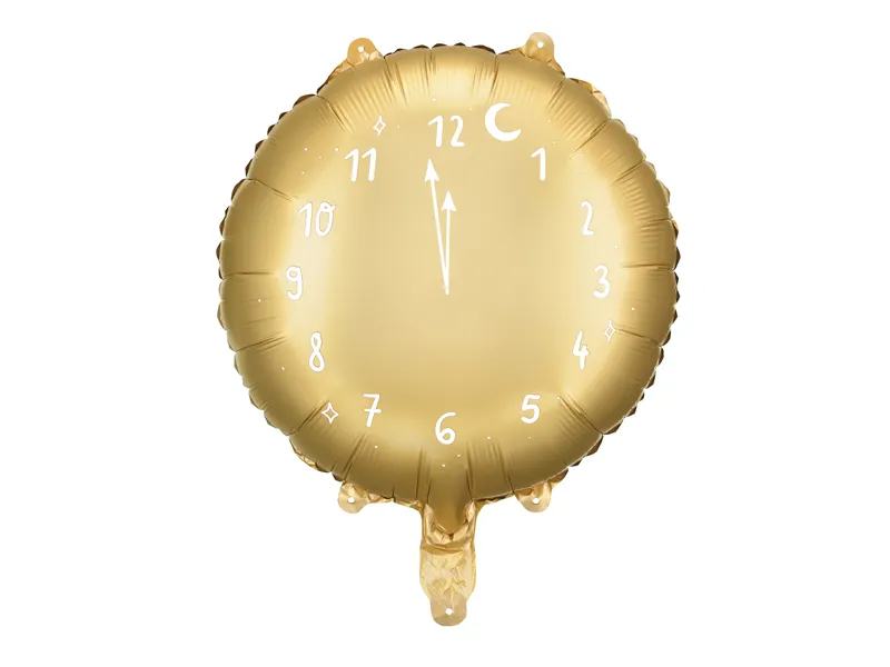 Balão Dourado Relógio