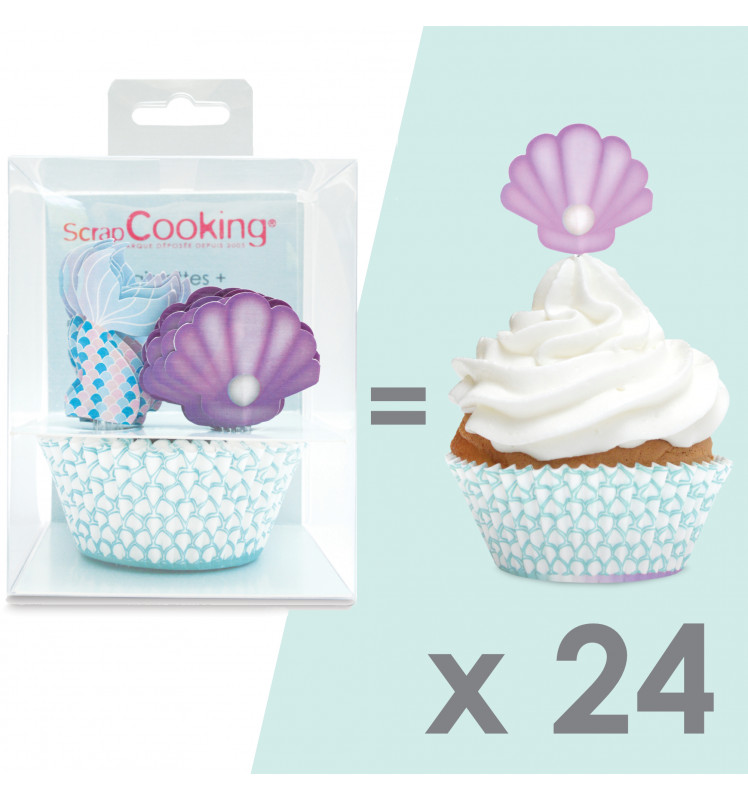 Kit para Cupcakes Sereias Kit para Cupcakes Sereias
