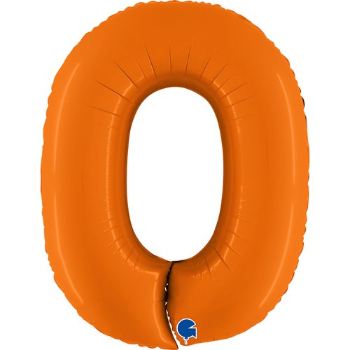 Balão Número 0 Laranja Matte