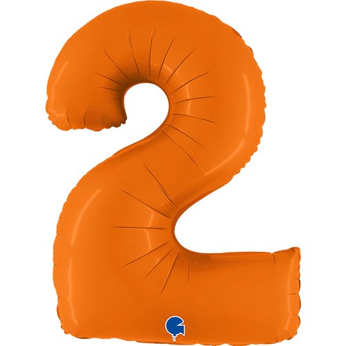 Balão Número 2 Laranja Matte