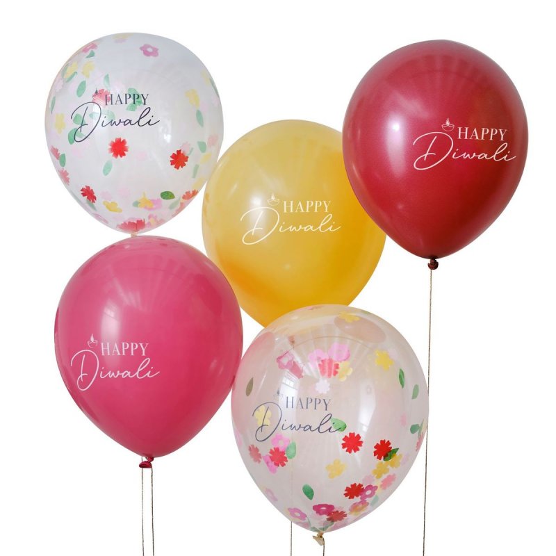5 Balões Happy Diwali