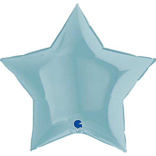 Balão Estrela Azul Pastel Grande