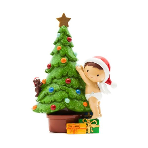 Figura Menino na Árvore de Natal