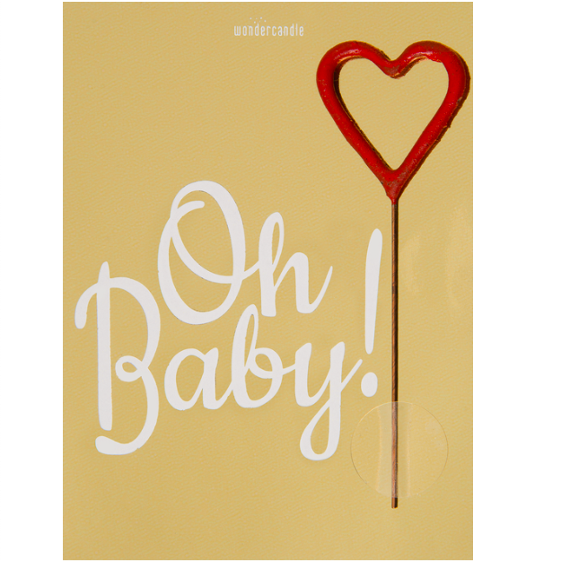 Mini Postal com Sparkler Oh Baby