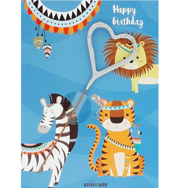 Mini Postal com Sparkler Animais