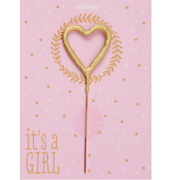 Mini Postal com Sparkler Its a Girl
