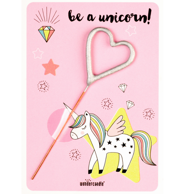 Mini Postal com Sparkler Be a Unicorn